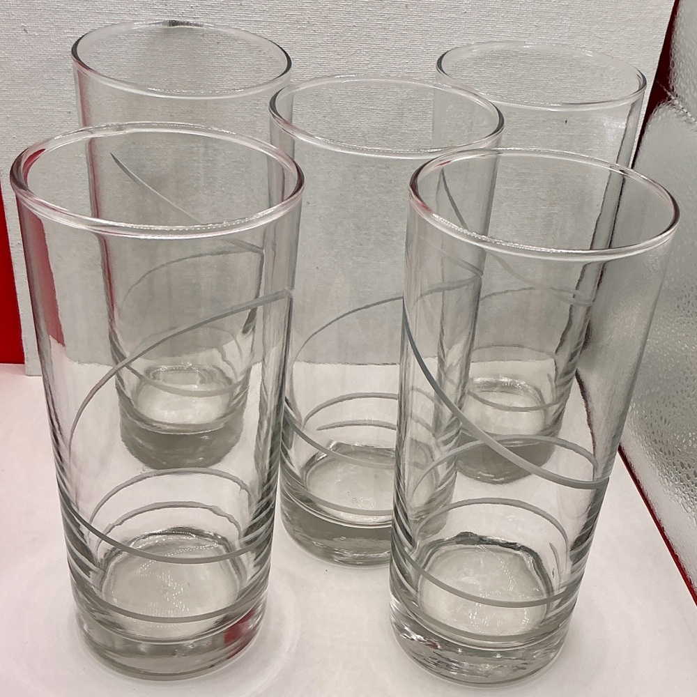 Vintage Libby 1950’s Swirl Pattern Glass Tumbler